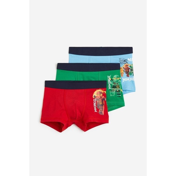 H&M 3-pack Boxer Shorts Red/LEGO Ninjago 1-1/2 - 2 yrs NWT - Picture 1 of 2